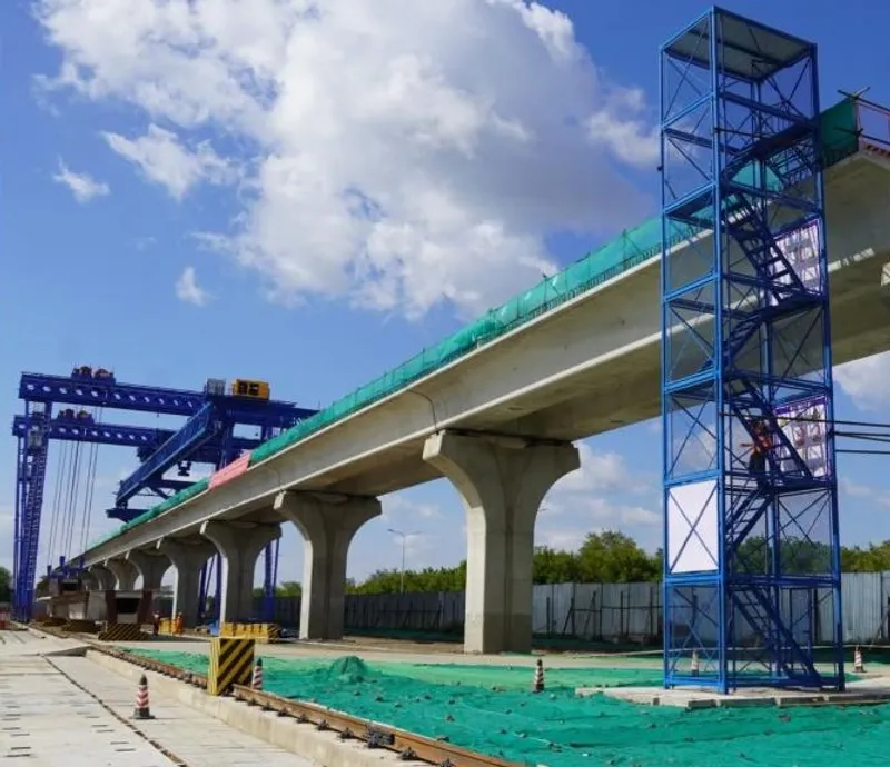 Елордада Қосшы бағытындағы Tarlan Astana желісінің алғашқы темірбетон арқалығы орнатылды, сурет - Zakon.kz жаңалық 06.08.2026 20:30