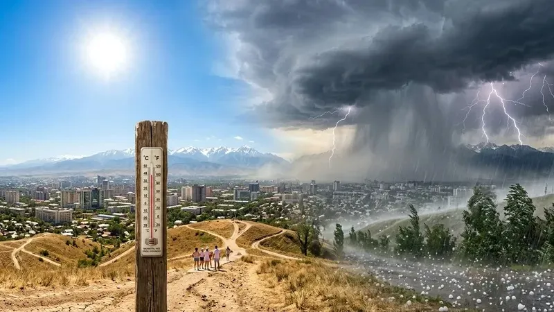 Ауа райы болжамы, аптап ыстық, найзағай, дауылды ескерту, 15 тамыз, Қазақстан
