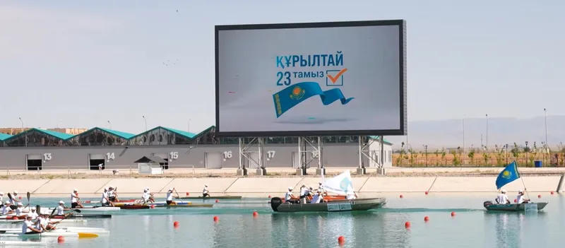 Флешмоб, Түркістан, ескек есу, каноэ, Құрылтай, Ортақ арна, сайлау, сурет - Zakon.kz жаңалық 19.08.2026 19:59