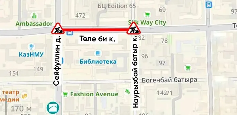 көше, карта, жол жөндеу жұмыстары, сурет - Zakon.kz жаңалық 21.08.2026 09:28