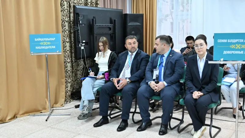 Грузия Орталық сайлау комиссиясының төрағасы Георгий Каландаришвили Қазақстандағы алғашқы Құрылтай сайлауында дауыс берудің ұйымдастыру деңгейін жоғары бағалады., сурет - Zakon.kz жаңалық 23.08.2026 10:10