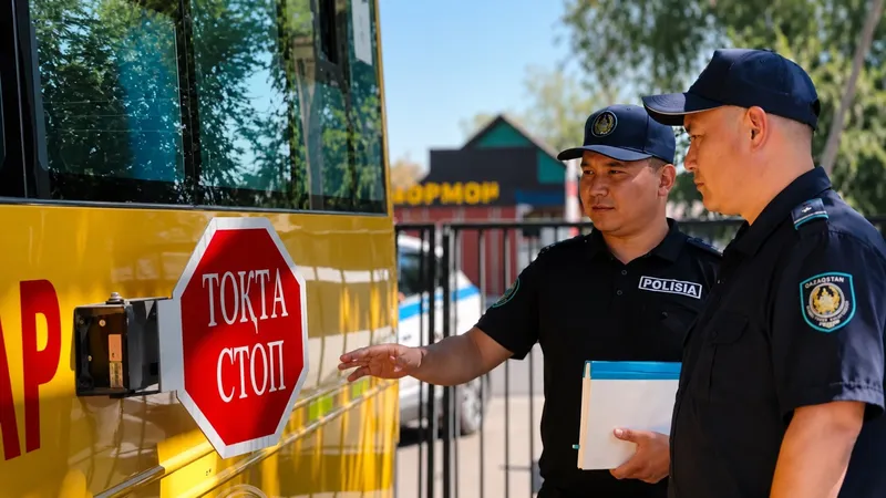 Полиция, мектеп автобусы