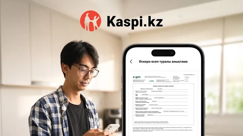 Kaspi.kz қосымшасында әскери есеп туралы анықтаманы алуға болады , сурет - Zakon.kz жаңалық 02.09.2026 13:20