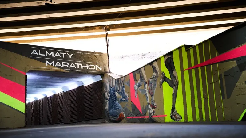Алматыдағы Терренкурда Қала күніне және Almaty Marathon-ның 15 жылдығына орай жаңа мурал салынды., сурет - Zakon.kz жаңалық 17.09.2026 14:13